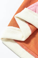 Load image into Gallery viewer, Beige Quilted Textured Patchwork Loose Fit Hooded Jacket - Fashion Queen
