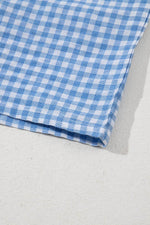 Load image into Gallery viewer, blue Red Plaid Gingham Printed High Waist Shorts - Fashion Queen -  9
