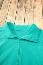 Load image into Gallery viewer, Valerian Quarter Zip Stand Neck Kangaroo Pocket Sweatshirt - Fashion Queen
