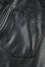 Load image into Gallery viewer, Black Faux Leather Side Slit Maxi Skirt
