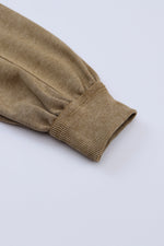 Load image into Gallery viewer, Khaki Exposed Seam Twist Open Back Oversized Sweatshirt

