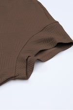 Load image into Gallery viewer, Black Textured Loose Fit T Shirt and Drawstring Pants Set
