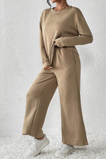 Load image into Gallery viewer, White Ultra Loose Textured 2pcs Slouchy Outfit - Fashion Queen
