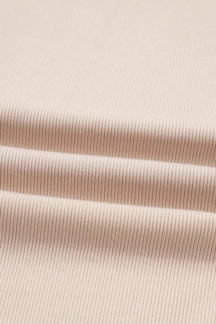 Jet Stream Solid Color Oversize Slit Sweatshirt Ribbed Leggings 2pcs Set