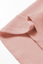 Load image into Gallery viewer, Gossamer Pink Rounded Hem Waffle Long Sleeve Top

