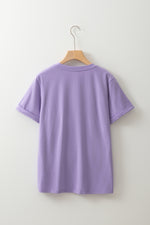 Load image into Gallery viewer, White Casual Plain Crew Neck Tee
