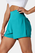 Load image into Gallery viewer, Black Pocketed Wide Waistband Swim Shorts - Fashion Queen
