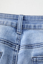 Load image into Gallery viewer, Carbon Grey Mineral Wash Raw Hem High Waist Flared Jeans

