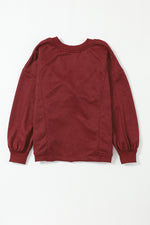Load image into Gallery viewer, Khaki Exposed Seam Twist Open Back Oversized Sweatshirt
