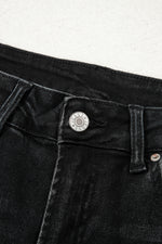 Load image into Gallery viewer, Dusk Blue Raw Hem Straight Leg Loose High Waist Jeans
