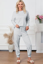 Load image into Gallery viewer, Long Sleeve Pullover and Jogger Pants Lounge Set
