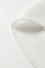 Load image into Gallery viewer, White Rounded Hem Waffle Long Sleeve Top
