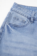 Load image into Gallery viewer, Carbon Grey Mineral Wash Raw Hem High Waist Flared Jeans
