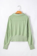 Load image into Gallery viewer, Valerian Quarter Zip Stand Neck Kangaroo Pocket Sweatshirt - Fashion Queen
