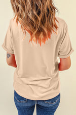 Load image into Gallery viewer, White Casual Plain Crew Neck Tee
