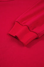 Load image into Gallery viewer, Fiery Red Varsity Striped Detail Crewneck Pullover Elastic Sweatpants 2pcs Outfit
