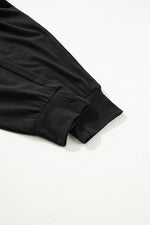 Load image into Gallery viewer, Black Split Long Cardigan and Skinny Pants Lounge Set
