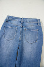 Load image into Gallery viewer, Ashleigh Blue Cut out Side Frayed Hemline Flare Jeans

