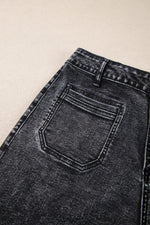 Load image into Gallery viewer, Blue Chic Patch Pocket Straight Leg Loose Jeans
