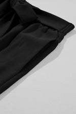 Load image into Gallery viewer, Coffee High Waisted Tie Front Side Pocket Wide Leg Flowy Casual Pants
