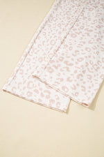 Load image into Gallery viewer, Beige Cheetah V Neck Tee and Pants Lounge Set
