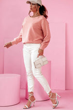 Load image into Gallery viewer, Black Bowknot Dewback Round Neck Sweatshirt - Fashion Queen
