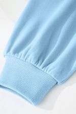 Load image into Gallery viewer, Beau Blue Colorblock Snap Buttons Pullover Sweatshirt
