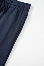 Load image into Gallery viewer, Light Grey Solid Color Fleece Lined Drawstring Waist Casual Pants - Fashion Queen
