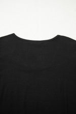 Load image into Gallery viewer, Black Shirred Shoulder Frilled Cuffs Long Sleeve Top
