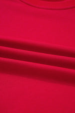 Load image into Gallery viewer, Fiery Red Varsity Striped Detail Crewneck Pullover Elastic Sweatpants 2pcs Outfit

