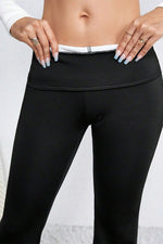 Load image into Gallery viewer, Black Thermal Lined Split Flare Leg Pants

