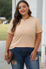 Load image into Gallery viewer, White Casual Plain Crew Neck Tee

