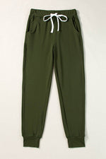 Load image into Gallery viewer, Gray Drawstring Waist Pocketed Joggers - Fashion Queen
