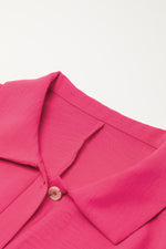 Load image into Gallery viewer, Black Half Button Collared Loose Romper
