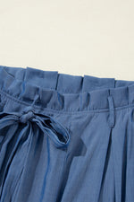 Load image into Gallery viewer, Wild Wind Belted Frilly Waist Wide Leg Loose Pants
