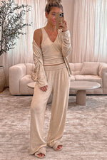 Load image into Gallery viewer, Oatmeal 3-Piece Cozy Knit Lounge Set

