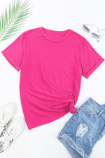 Load image into Gallery viewer, White Casual Plain Crew Neck Tee
