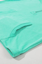 Load image into Gallery viewer, Light Grey Solid Kangaroo Pocket Half Zipper Oversized Hoodie - Fashion Queen

