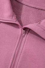 Load image into Gallery viewer, Valerian Quarter Zip Stand Neck Kangaroo Pocket Sweatshirt - Fashion Queen
