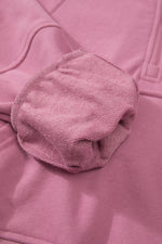 Load image into Gallery viewer, Valerian Quarter Zip Stand Neck Kangaroo Pocket Sweatshirt - Fashion Queen
