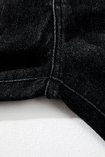 Load image into Gallery viewer, Carbon Grey Mineral Wash Raw Hem High Waist Flared Jeans
