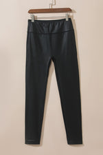 Load image into Gallery viewer, Black Faux Leather Skinny Leggings
