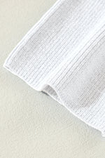 Load image into Gallery viewer, White Lightweight Ribbed Knit Button Front V Neck Cardigan
