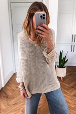 Load image into Gallery viewer, Coral Crochet Hollow-out Jumper Top Sweater - Fashion Queen -  16
