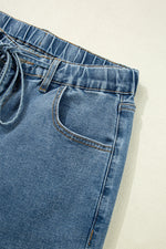 Load image into Gallery viewer, Dusk Blue Medium Wash Super Wide Leg Denim Pants
