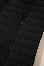 Load image into Gallery viewer, Silvery Plush Collared Quilted Zipped Puffer Vest - Fashion Queen
