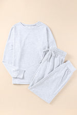 Load image into Gallery viewer, Long Sleeve Pullover and Jogger Pants Lounge Set
