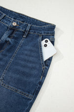 Load image into Gallery viewer, Sky Blue Cropped High Rise Wide Leg Jeans - Fashion Queen -  13

