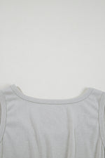 Load image into Gallery viewer, Gray 3 Pcs Crop Tank Top Shorts with Cardigan Lounge Set
