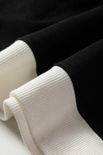 Load image into Gallery viewer, Black Contrast Ribbed Color Block Patchwork Baggy Sweatshirt
